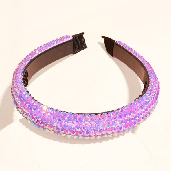 

Rhinestone Decor Headband, Purple