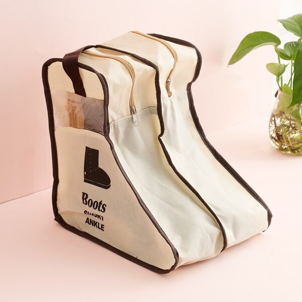 

1pc Boots Storage Bag, Beige