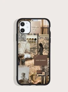 Funda de celular con pintura - Marrón - Ver 1