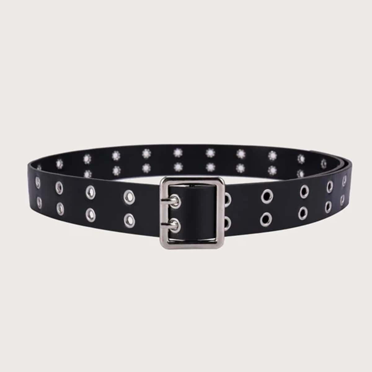 

Grommet Buckle Belt, Black