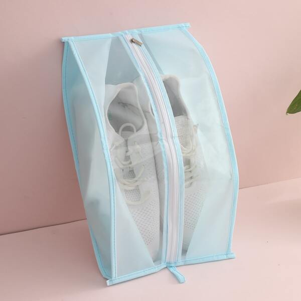 

1pc Plain Storage Bag, Blue