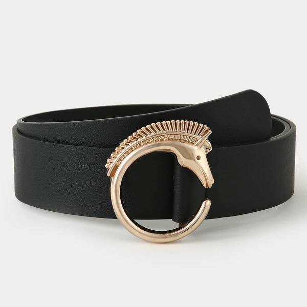 

Metal Buckle Belt, Black