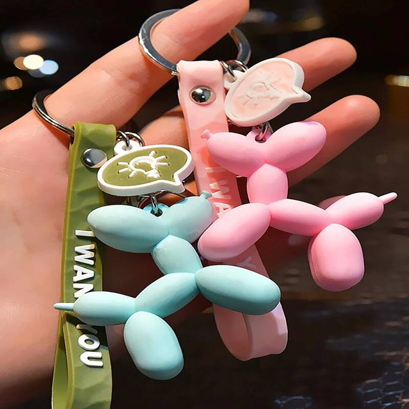 

1pc Random Cartoon Dog Keychain, Baby blue