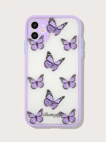 Ốp lưng điện thoại Apple in hình bướm thời trang thập niên 2000 tương thích với iPhone 11, iPhone 13, iPhone 14 Pro Max chống nước, chống sốc, chống rơi, chống trầy xước - Màu tím - Xem 1