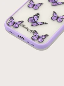 Ốp lưng điện thoại Apple in hình bướm thời trang thập niên 2000 tương thích với iPhone 11, iPhone 13, iPhone 14 Pro Max chống nước, chống sốc, chống rơi, chống trầy xước - Màu tím - Xem 3