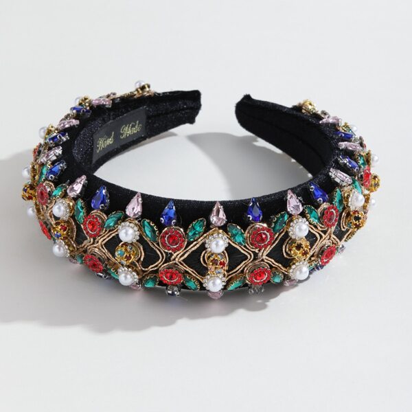 

Faux Pearl & Rhinestone Decor Headband, Multicolor