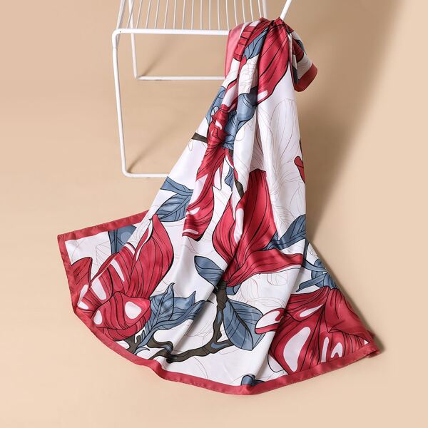 

Plants Print Bandana, Red