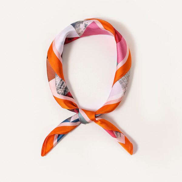 

Geometric Print Bandana, Orange
