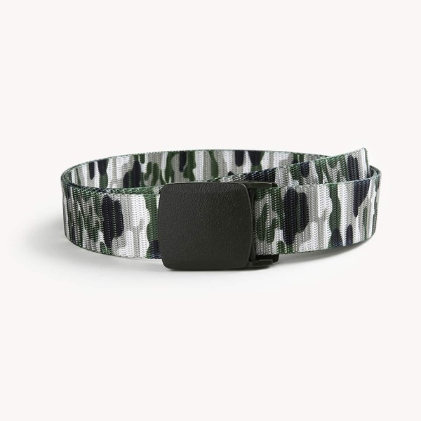 

Men Camo Pattern Tape Belt, Multicolor