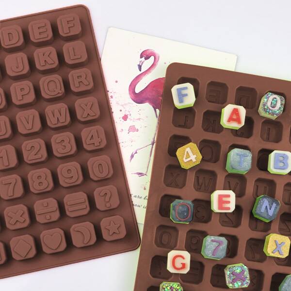 

1pc 48 Grid Chocolate Mold, Coffee brown