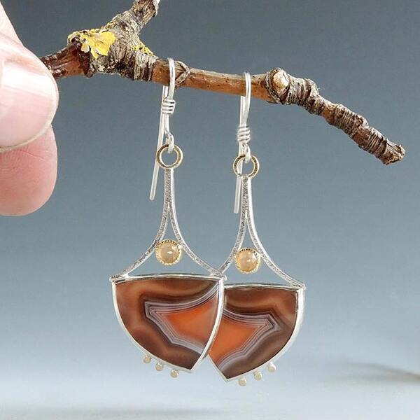 

Vintage Geometric Earrings, Multicolor