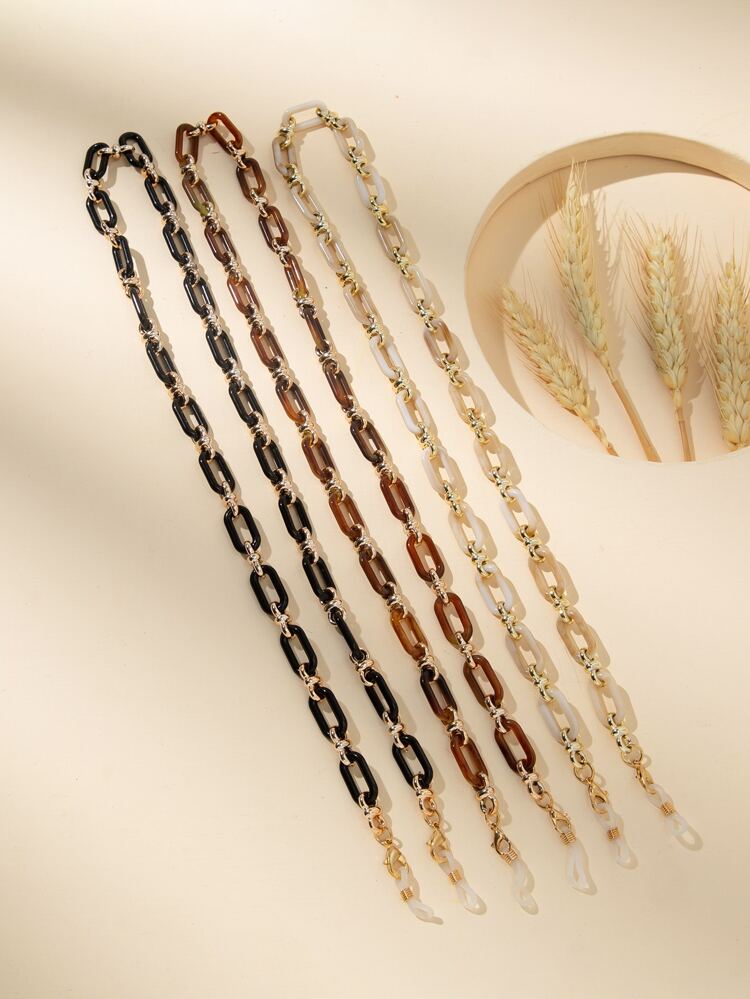 3pcs Fashionable High-End Acrylic Eyeglass Chains