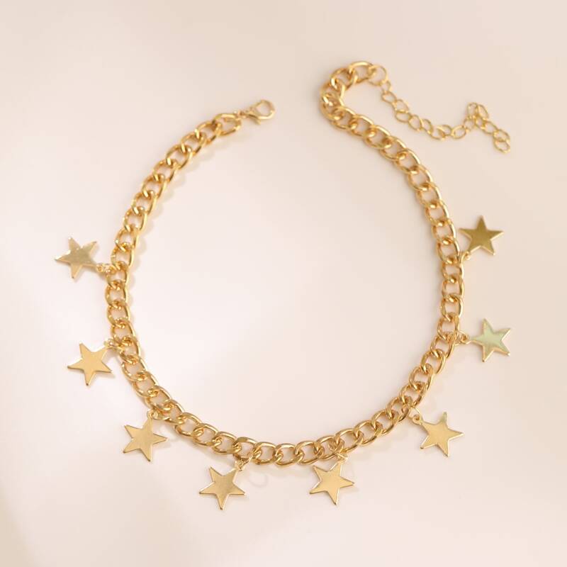 

Star Chain Necklace, Gold