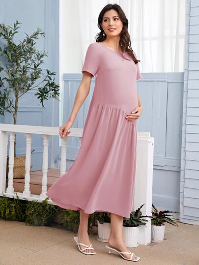 SHEIN Einfarbiges Stillkleid mit seitlichem Reißverschluss | aktuelle  Trends, günstig kaufen | SHEIN Deutschland