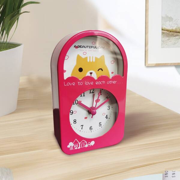 

Cartoon Graphic Alarm Clock, Hot pink