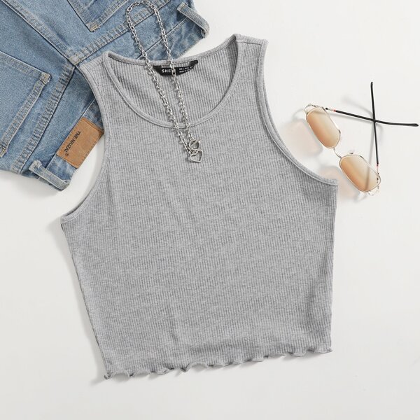 

Lettuce Edge Tank Top, Light grey
