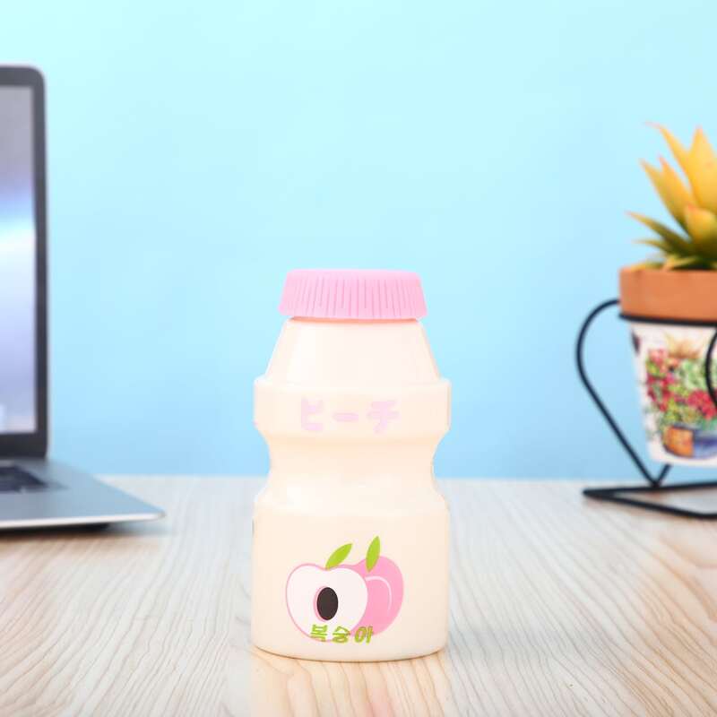 

1pc Peach Print Water Bottle, Beige