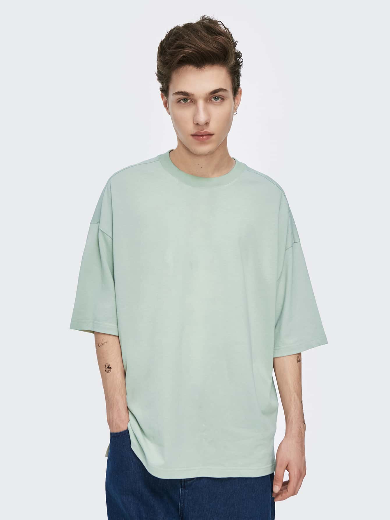 ¿¿Es Esto Lo Nuevo de Camiseta lisa de hombros caídos para hombre ?? | ROMWE
