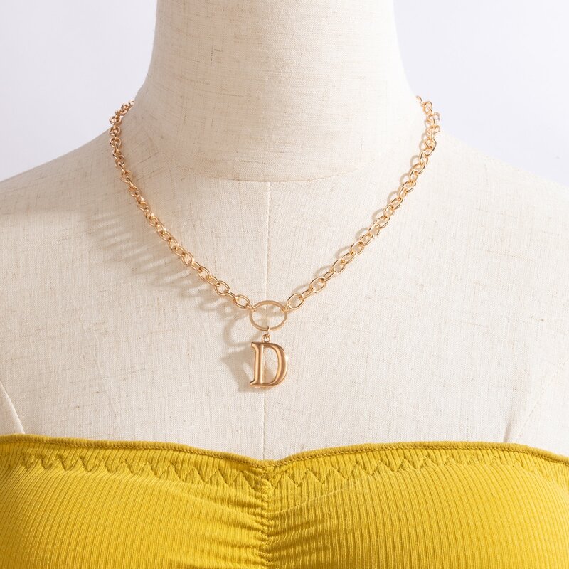 

Letter Pendant Necklace, Gold
