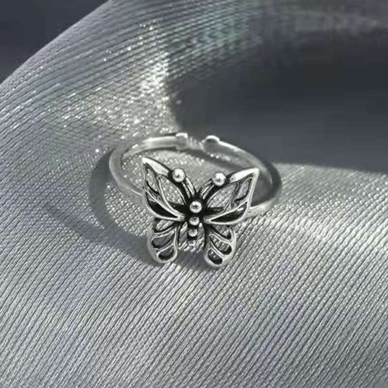 

Butterfly Cuff Ring, Antique silver