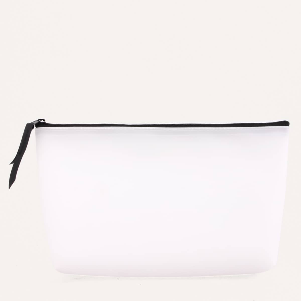 

Zipper Makeup Bag, White