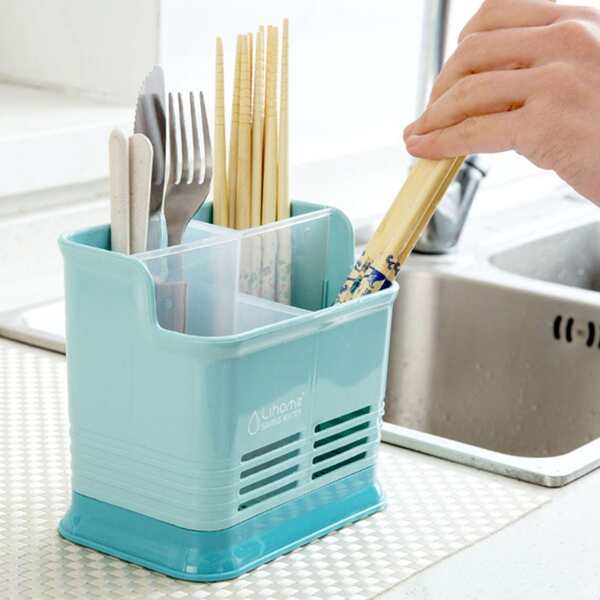 

1pc Multi-grid Chopsticks Holder, Blue