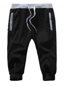 Manfinity Homme Quần Short Nam Dây kéo Khối Màu Sẵn sàng - màu đen - Xem 3