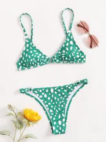 達爾馬提亞連環比基尼套裝 - 綠色 - 查看 4