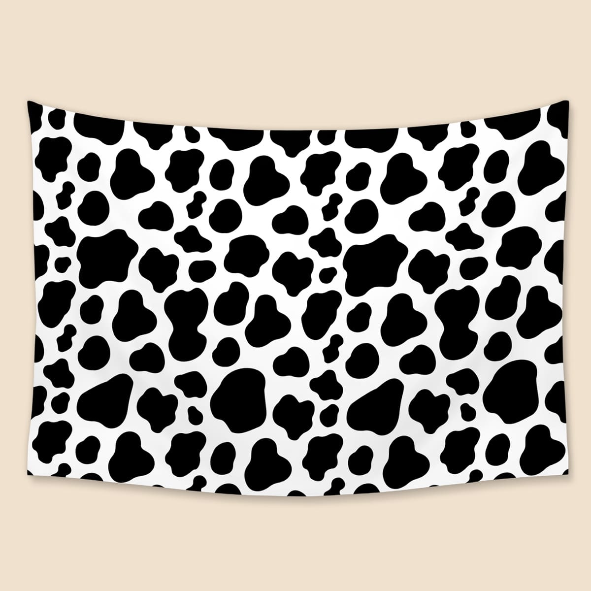 

Cow Print Tapestry, Black and white