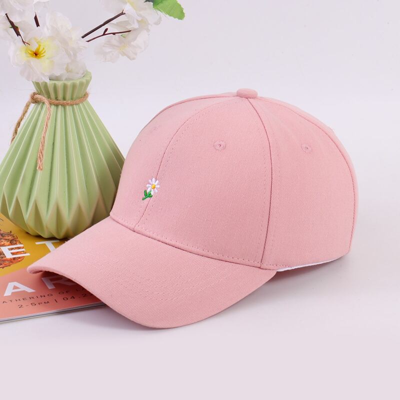 

Daisy Embroidery Baseball Cap, Pink