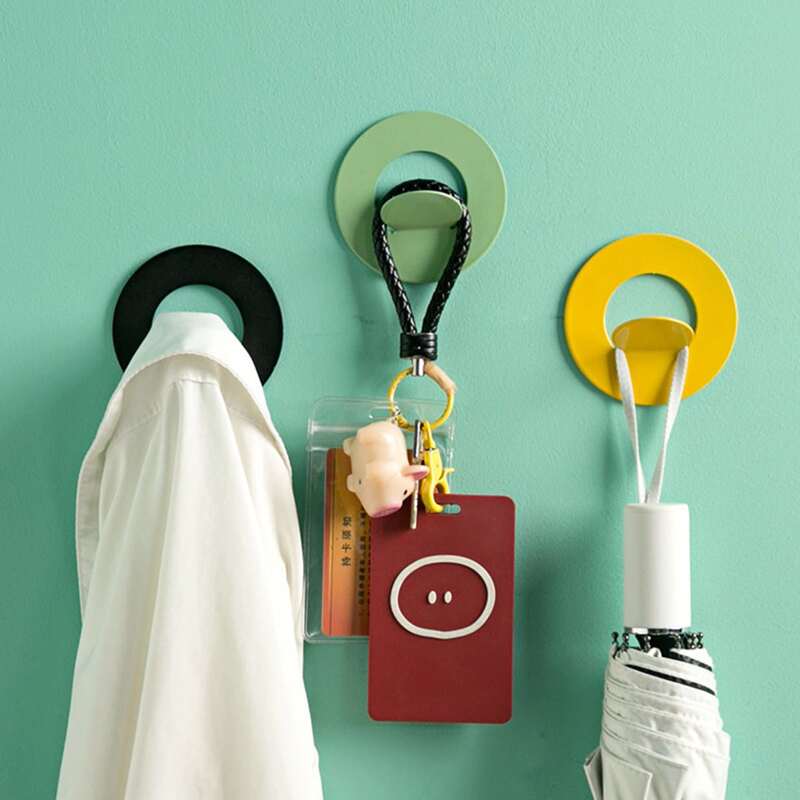

2pcs Random Round Wall Hook, Multicolor