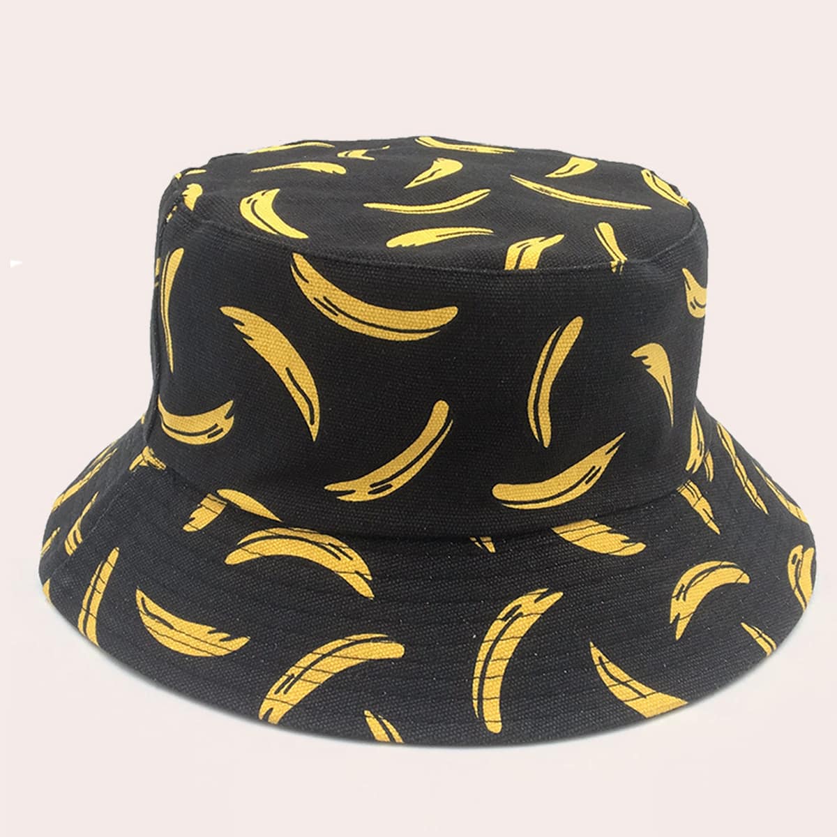 

Banana Print Bucket Hat, Black