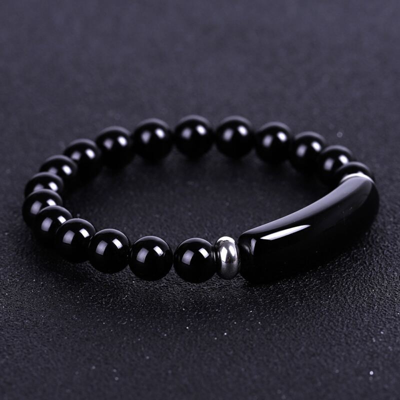 

Solid Beaded Bracelet, Black