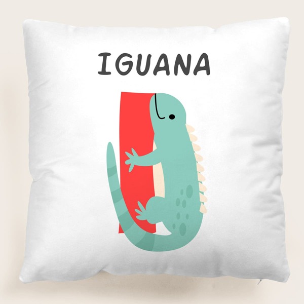 

Cartoon Graphic Kids Cushion Cover Without Filler, Multicolor