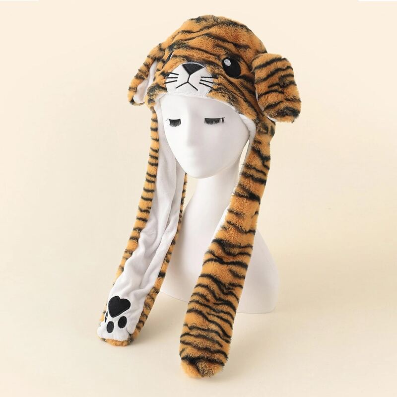 

Cartoon Graphic Ear Decor Fluffy Hat, Multicolor