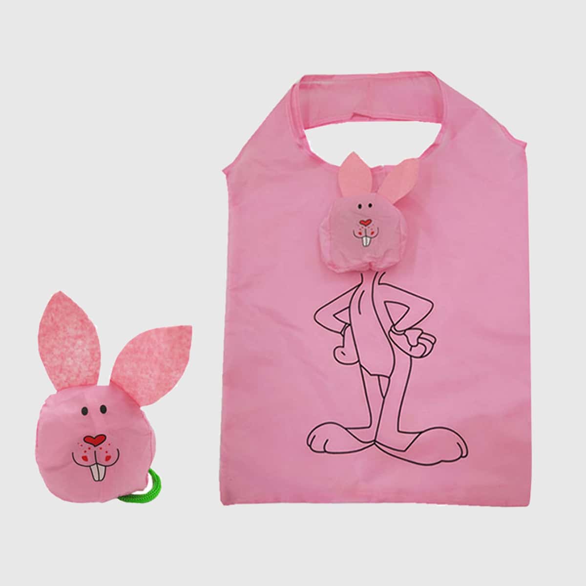 

1pc Cartoon Shopping Bag, Pink