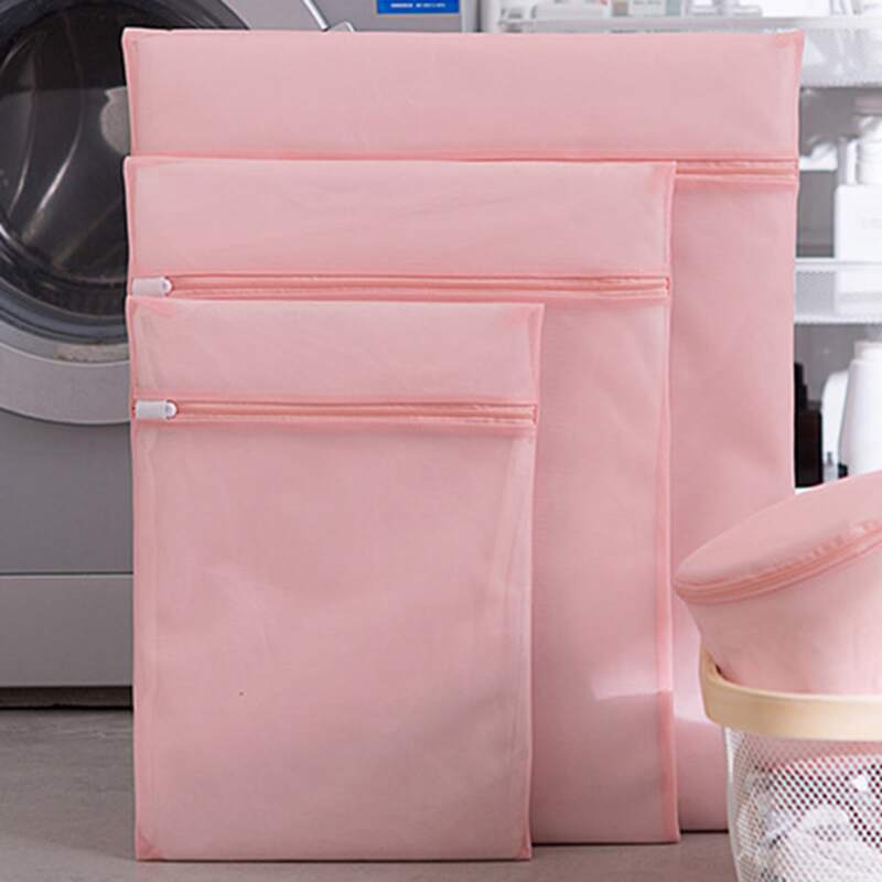 

3pcs Mesh Storage Bag, Pink