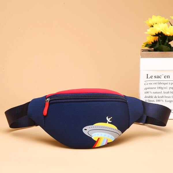 

Kids Cartoon Graphic Fanny Pack, Navy blue