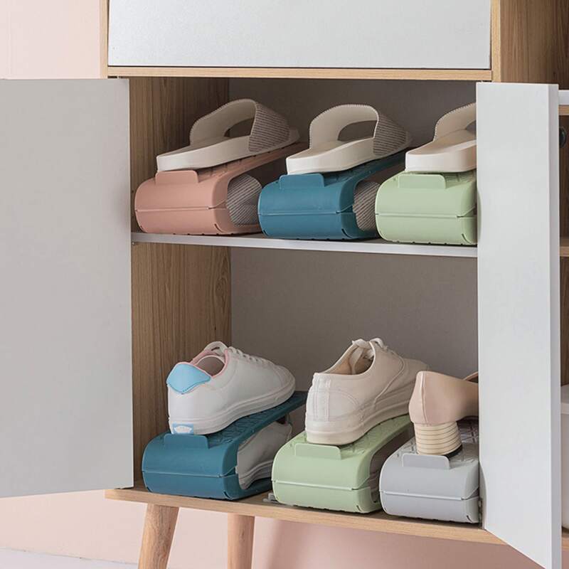 

1pc Double Layer Shoes Storage Rack, Multicolor