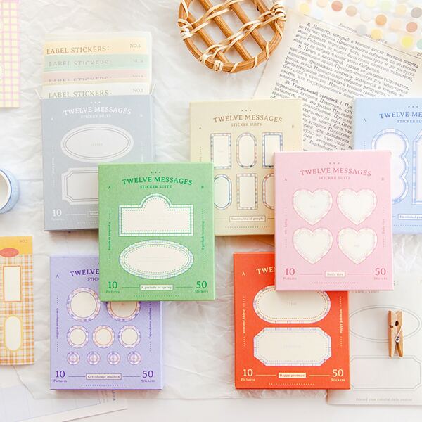 

1pack Random Color Message Sticker, Multicolor