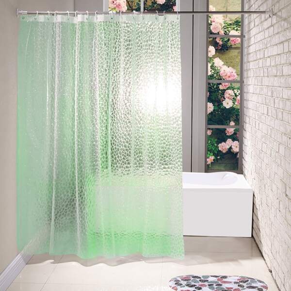 

Solid Color Shower Curtain, Green