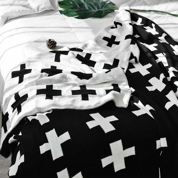 

Graphic Print blanket, Black and white