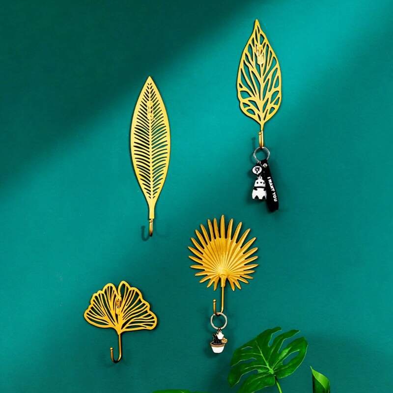 

1pc Random Leaf Shaped Wall Hook, Multicolor