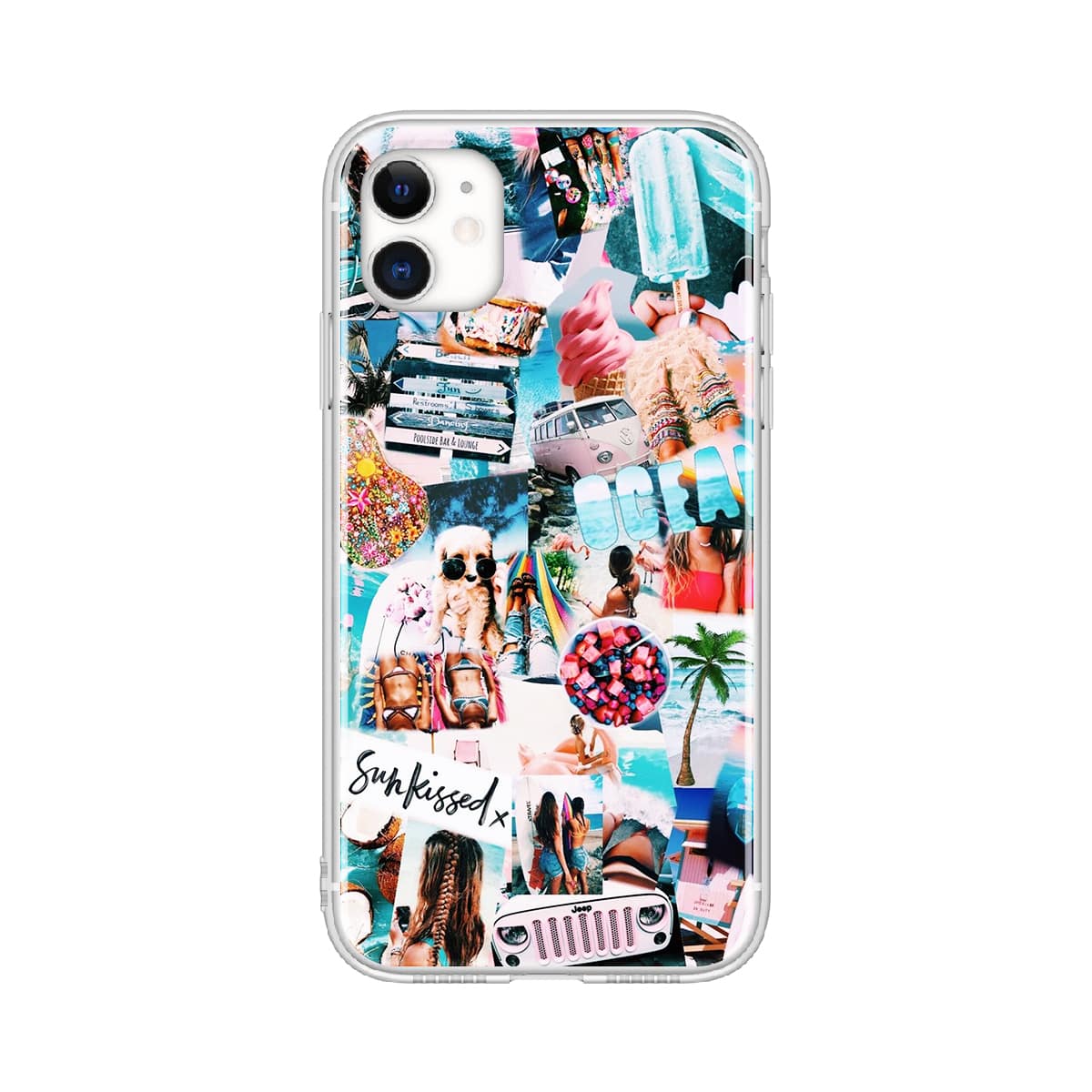 

Aesthetic Collage Print Phone Case, Multicolor