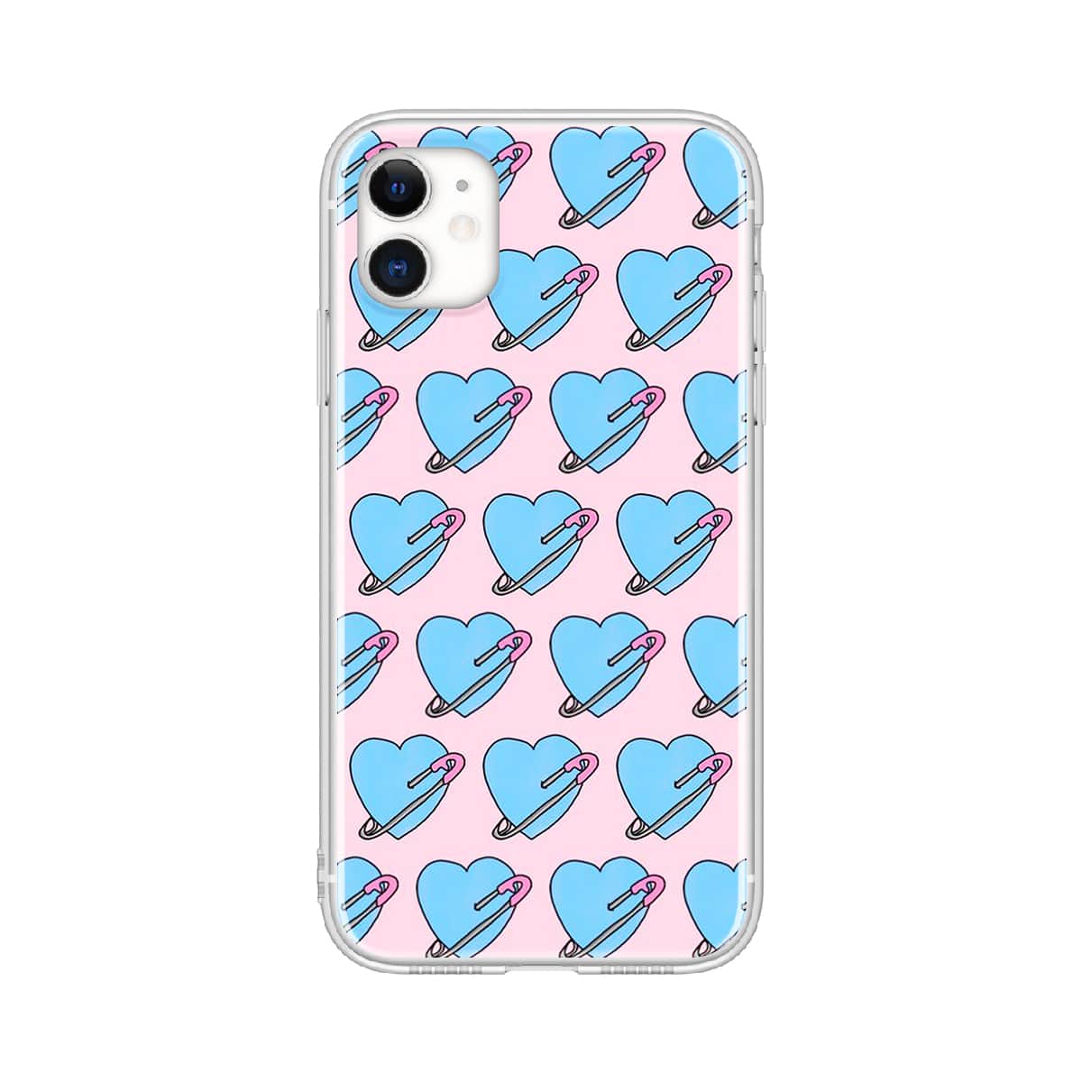 

Heart Print Phone Case, Multicolor