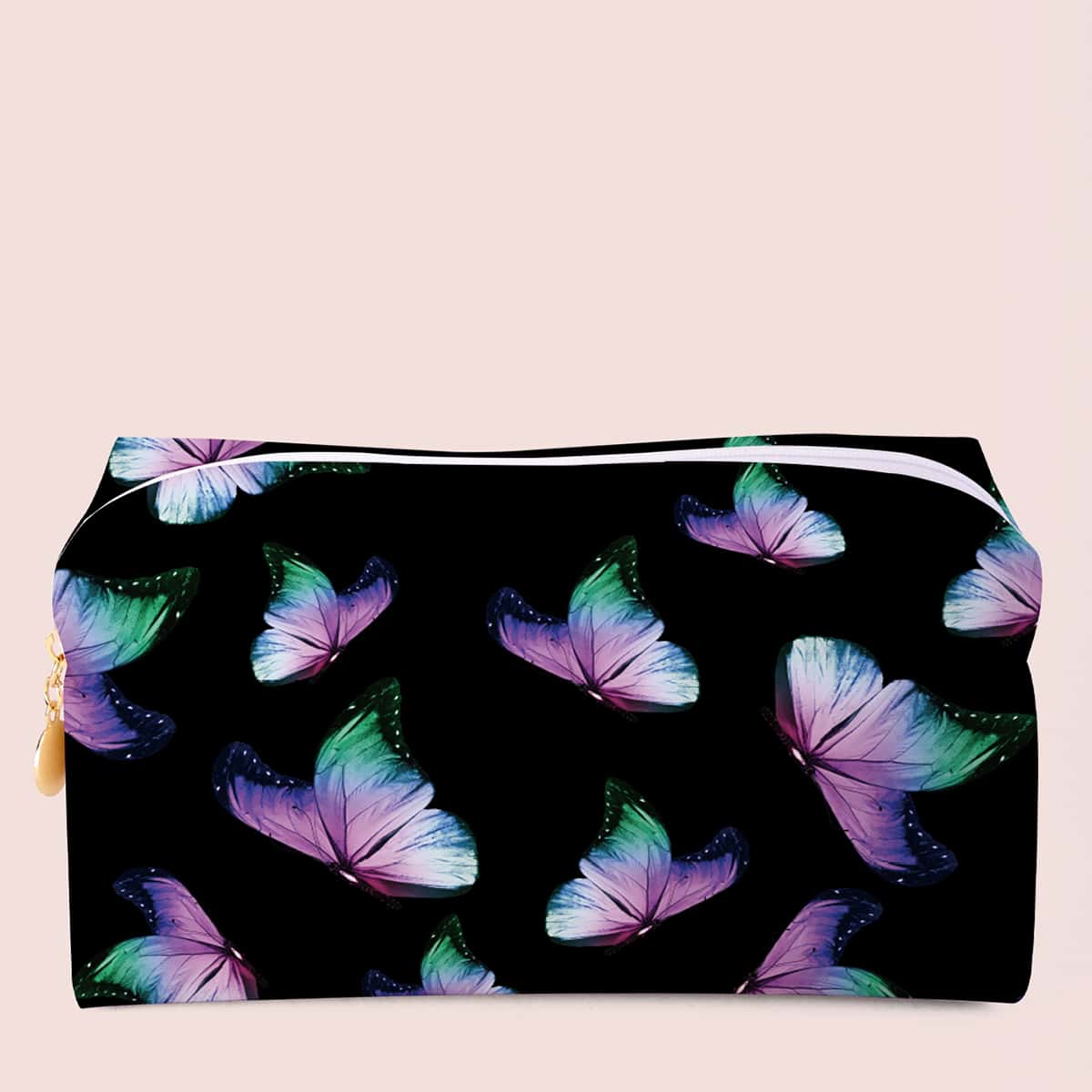 

Butterfly Pattern Square Makeup Bag, Multicolor