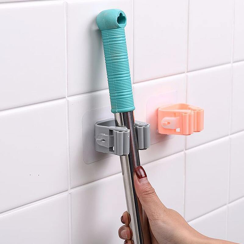 

1pc Random Wall Mounted Mop Gripper, Multicolor