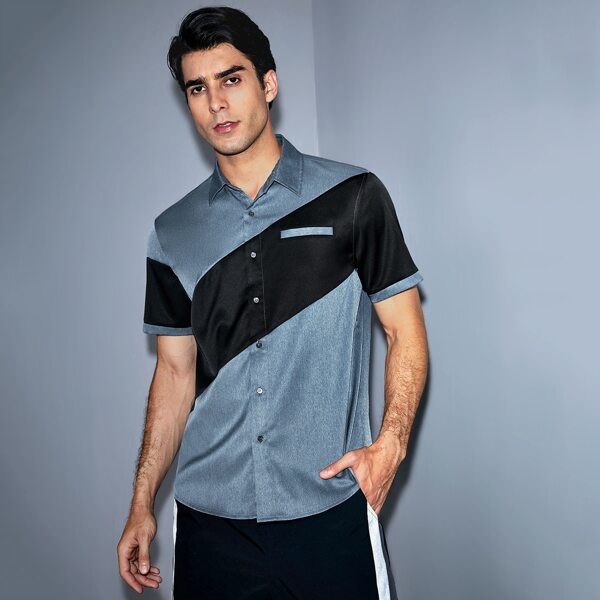 

Men Color Block Shirt, Multicolor