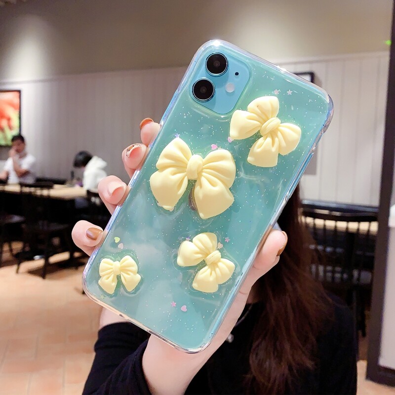 

Bow Decor Phone Case, Clear