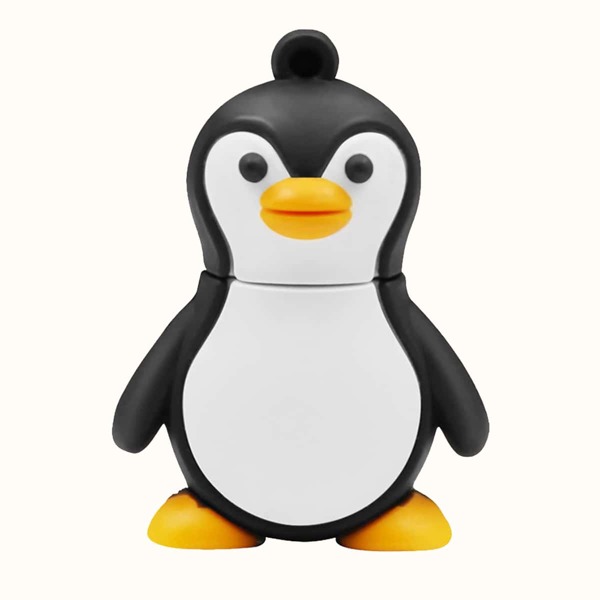 

Penguin Shaped USB Flash Drive, Black
